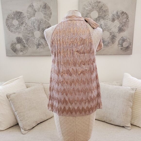 NEW! INC Tie-Neck Shine Halter Top size Medium - Picture 8 of 13